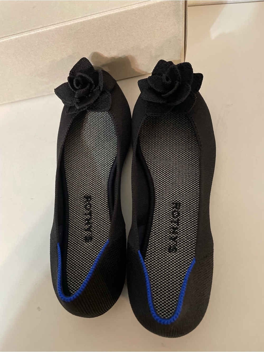 Rothy’s The Petal Square Black Flats - Picture 5 of 12